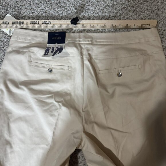 Raffaella Pants Womens 18W Stone Curvy Straight Leg Dress Career Office Khaki - Picture 9 of 12